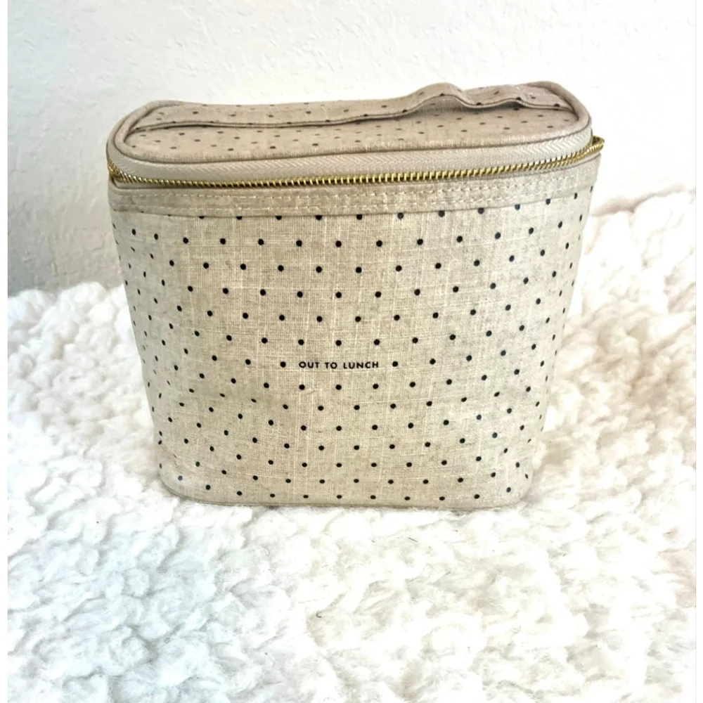 Kate Spade New York Insulated Lunch Tote made of Canvas and Linen